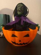 Halloween Heks met Pompoen Snoepbak, Huis en Inrichting, Ophalen, Gebruikt