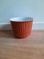 Vintage terra kleurige bloempot, Ophalen of Verzenden, Zo goed als nieuw, Rond, Minder dan 25 cm