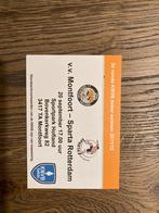 TICKET VV MONTFOORT-SPARTA 11-12 BEKER, Ophalen of Verzenden, Zo goed als nieuw, Sparta, Overige typen