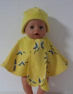 poppenkleertjes babypop born 43cm (poncho), Ophalen of Verzenden, Nieuw, Babypop
