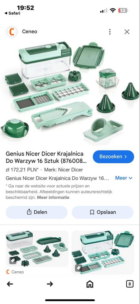Genius Nicer Dicer 16-delig, Huis en Inrichting, Keuken | Keukenbenodigdheden, Nieuw, Ophalen