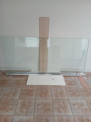 Douche scherm glas 200x90cm met chroom montuur beschikbaar voor biedingen