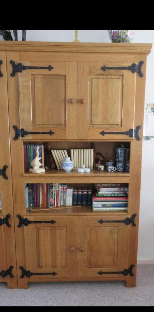 Retro Massief eiken wandkast Oisterwijk, Huis en Inrichting, Kasten | Wandmeubels, Gebruikt, 150 tot 200 cm, Minder dan 150 cm