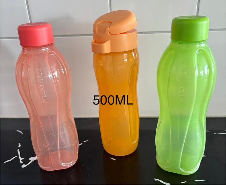 Tupperware Eco Easy Flessen 500ml - Set van 3, Huis en Inrichting, Keuken | Keukenbenodigdheden, Zo goed als nieuw, Ophalen of Verzenden