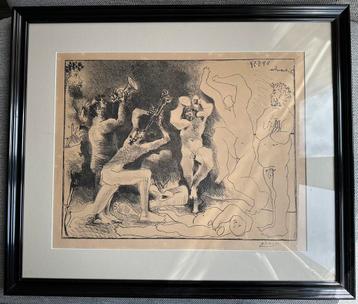 Pablo Picasso Litho – Bacchanaal Scène – Gesigneerd in Plaat beschikbaar voor biedingen