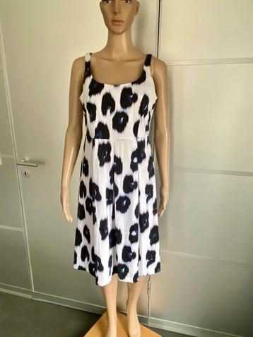 J396 Expresso maat 38=M jurk jurkje wit/blauw/zwart beschikbaar voor biedingen