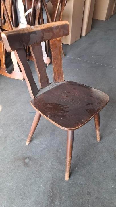 8 bombay houten cafe horeca stoelen vintage robuust bar/pub, Huis en Inrichting, Stoelen, Gebruikt, Vijf, Zes of meer stoelen