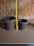 Vintage Metalen Tuin Vaas Set, Ophalen, Gebruikt, Metaal, Overige typen