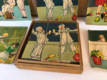 Antieke pierrot, spel, blokkendoos,NK Atlas Paris,compleet beschikbaar voor biedingen