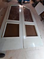 Antieke Toogdeuren met glas in lood, Ophalen, Gebruikt, Binnendeur, Glas