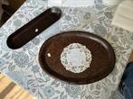 Bakeliet dienblad en pennenbakje, Ophalen of Verzenden