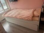 1 persoonsbed met uitschuifbed, Huis en Inrichting, Ophalen, 90 cm, Eenpersoons, Wit