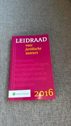 Leidraad voor juridische auteurs 2016, Verzenden, HBO, Zo goed als nieuw, Anne de Hingh; Matthieu van Sint Truiden; Leo van der Wees; G...
