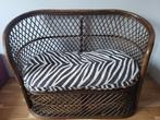 Leuk retro rotan bankje, vintage, jaren '70, Ophalen, Gebruikt, Tweepersoons, Minder dan 150 cm