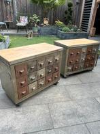 Vintage magazijn kast, Ophalen, Gebruikt, Vintage, 50 tot 100 cm