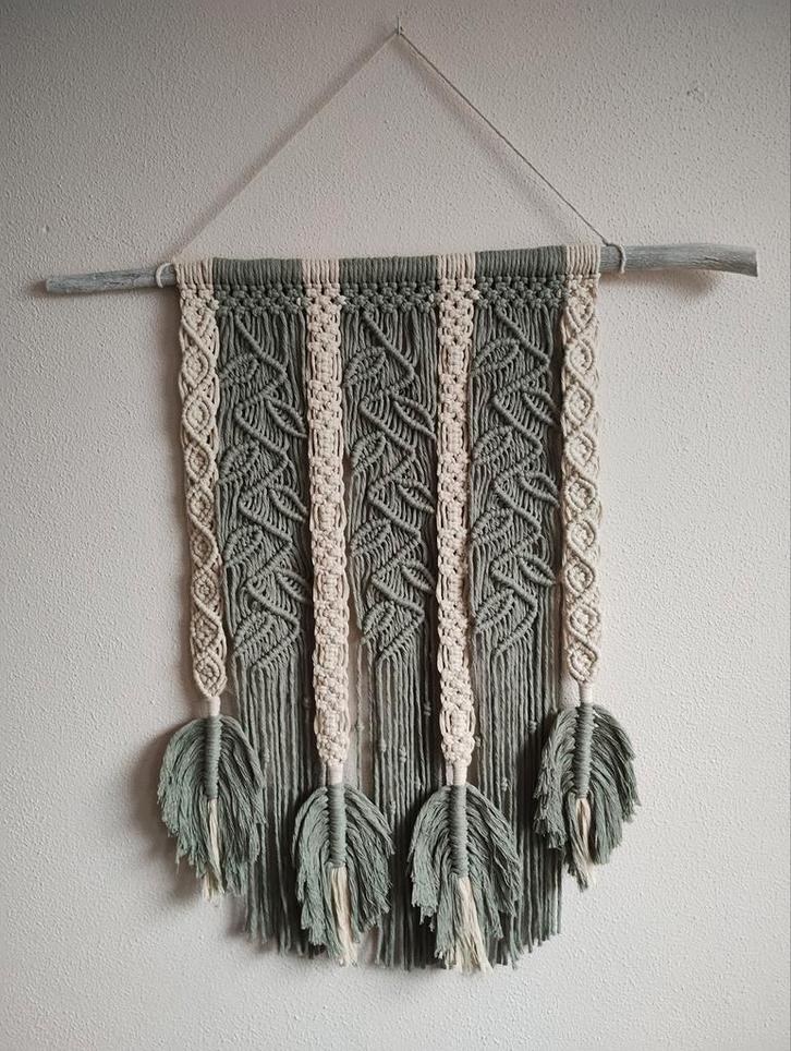 Mooie macramé wanddecoratie. Sisters Forever., Huis en Inrichting, Woonaccessoires | Wanddecoraties, Nieuw, Ophalen of Verzenden