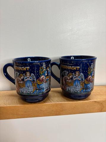 Duitse Kerst Mokken - Kerststal Print beschikbaar voor biedingen