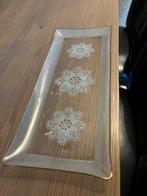 Oude glazen cakeschaal, Ophalen