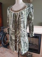 Atelier prachtige groen witte top shirt mooie kraag mt M 40, Maat 38/40 (M), Atelier, Verzenden, Zo goed als nieuw