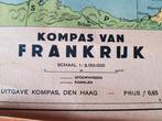 Oude Landkaart / Kompas van Frankrijk
Uit de jaren 40, Ophalen of Verzenden, Frankrijk, Landkaart
