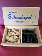 Homas Staunton houten schaakspel schaakset k.h. 6.1 cm, Ophalen of Verzenden, Zo goed als nieuw