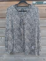 Zwart shirtje blouse met bloemetjes Soyaconcept maat M/38, Ophalen of Verzenden, Zo goed als nieuw, Maat 38/40 (M), Zwart