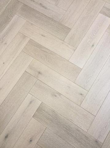 Eiken visgraat vloer kant en klaar wit geolied! AANBIEDING! beschikbaar voor biedingen