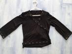 Zwart shirt, lange mouwen met lint maat 40, Maat 38/40 (M), Zwart, Ophalen of Verzenden, Zo goed als nieuw