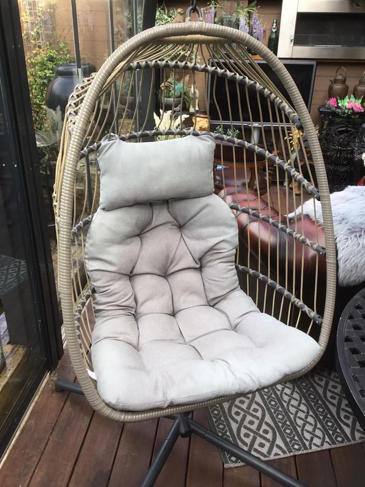 Hangstoel/opvouwbaar, Tuin en Terras, Tuinstoelen, Zo goed als nieuw, Inklapbaar, Ophalen