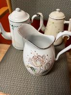 Vintage Emaille Theepotten Set, Ophalen of Verzenden