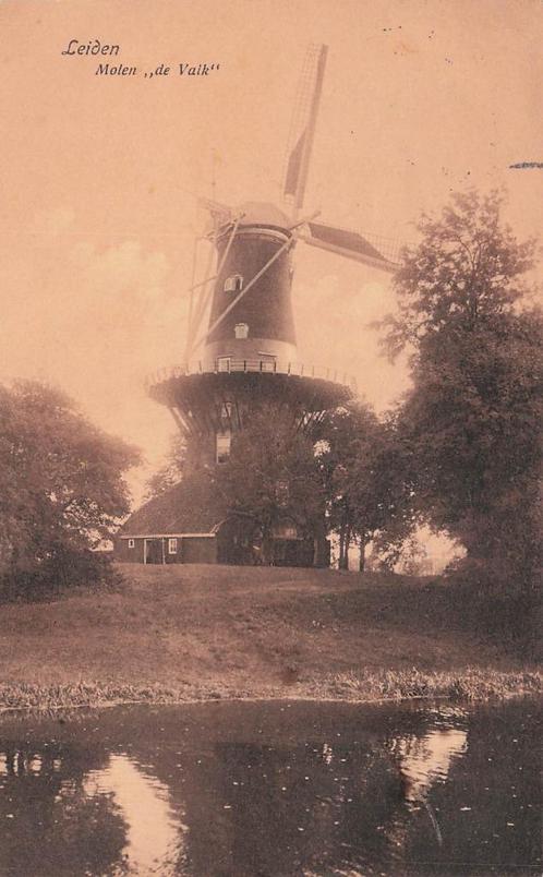 JK365 Leiden Molen de Valk 1911, Verzamelen, Ansichtkaarten | Nederland, Gelopen, Zuid-Holland, Voor 1920, Verzenden