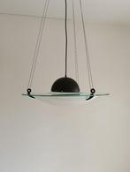 Glazen hanglamp, Huis en Inrichting, Lampen | Hanglampen, Ophalen, 50 tot 75 cm, Zo goed als nieuw, Glas