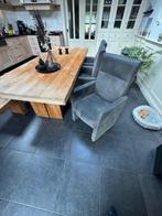 Teakhouten eettafel 250x100 + bank + 3 stoelen, Huis en Inrichting, Ophalen, Gebruikt, Teakhout, 200 cm of meer