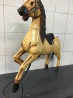 Antiek Houten paard met leer zadel, Antiek en Kunst, Antiek | Woonaccessoires, Ophalen