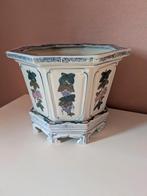 Vintage Bloempot met Onderzetter - Aardewerk, Antiek en Kunst, Ophalen of Verzenden