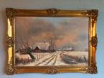 Winterlandschap van Albert Wessels (1938-2010), Antiek en Kunst, Kunst | Schilderijen | Klassiek, Ophalen