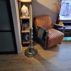 Grote tinnen  kandelaar, Huis en Inrichting, Woonaccessoires | Kandelaars en Kaarsen, Ophalen, Gebruikt, Grijs, Kandelaar