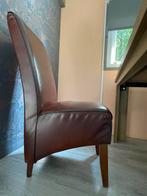 4 rood leren stoelen, Huis en Inrichting, Complete inboedels, Ophalen