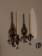 Mooie antieke /brocante kandelaren, Antiek en Kunst, Ophalen of Verzenden, Keramiek of Aardewerk