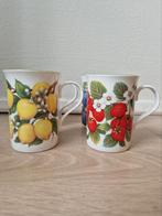 Vintage mokken fruit, Huis en Inrichting, Keuken | Servies, Ophalen of Verzenden, Zo goed als nieuw, Overige stijlen, Kop(pen) en/of Schotel(s)