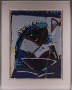 Litho , Abstract d blauw ,Piet Warffemius en Bert Vredegoor, Antiek en Kunst, Kunst | Litho's en Zeefdrukken, Ophalen