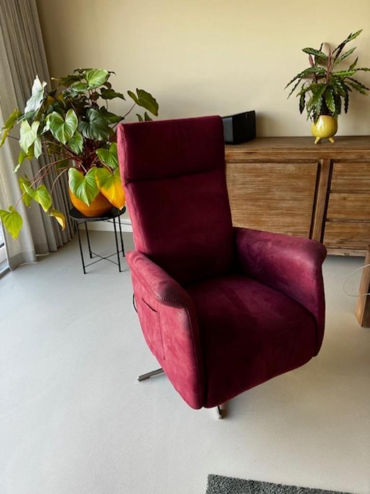 Montel Relaxfateuil, Huis en Inrichting, Fauteuils, Gebruikt, Leer, 75 tot 100 cm, Ophalen of Verzenden