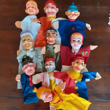 Retro handpoppen poppenkastpoppen ( D ) beschikbaar voor biedingen