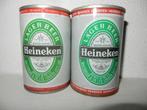 2 HEINEKEN Beer Stalen Bier Blikjes uit ENGELAND 40 jaar oud, Verzamelen, Biermerken, Ophalen of Verzenden, Gebruikt, Overige typen