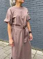 NIEUW Ame Antwerp katoenen jurk mt L, Kleding | Dames, Nieuw, Maat 42/44 (L), Onder de knie, Bruin