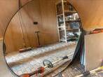 Grote ronde spiegel - 1m doorsnee - zwart metalen rand, Huis en Inrichting, Ophalen, 100 tot 150 cm, Rond, Zo goed als nieuw