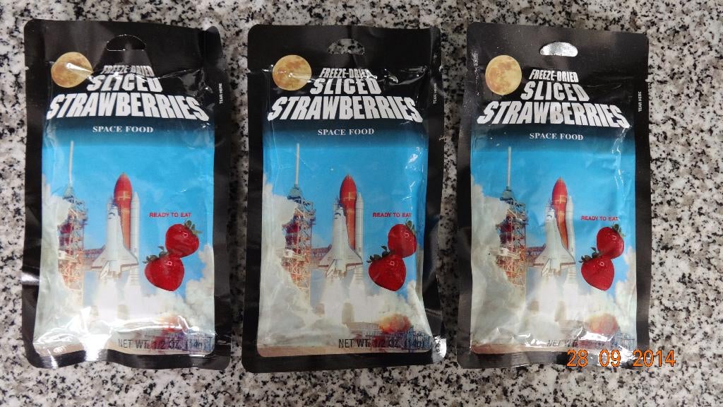 Originele zakjes astronautenvoedsel - vriesdroog aardbeien, Ophalen of Verzenden, Nieuw, Overige typen