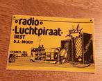 Stickers amateur zender piraat Radio Luchtpiraat, Wout, BEST, Ophalen of Verzenden