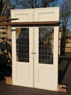 Set schuif / en-suite deuren met glas in lood 262x163cm., Ophalen