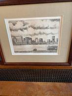Handgemaakte ets, , gesigneerd, in lijst, Antiek en Kunst, Kunst | Etsen en Gravures, Ophalen of Verzenden